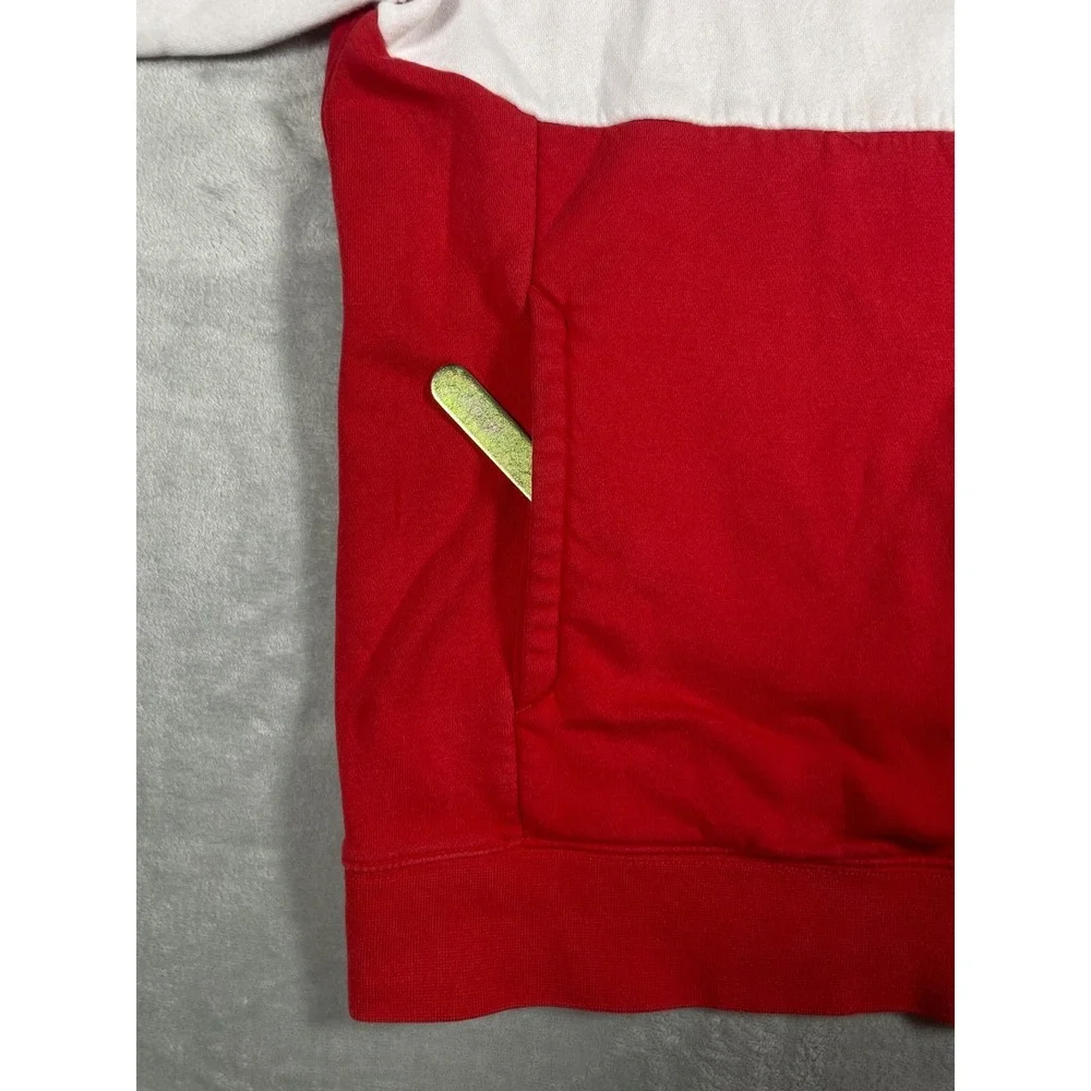 Nike Air Hoodie Men XL Red White Colorblock Full Zip Swoosh Vintage Style